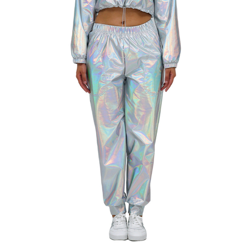 Performance Costumes Casual Pants Multi Color Elastic Waist Ankle Tied Pants