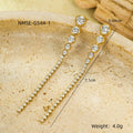 Women Wild Long Fringed Zircon Earrings Design Ear Studs Earrings