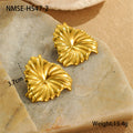Entry Lux Premium Vacation Stainless Steel Studs Non Fading Large Leaf Earrings Trending Earrings