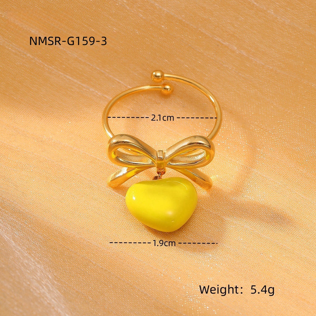 Love Titanium Steel Ring Women Affordable Luxury All Match Stainless Steel Ring Accessories