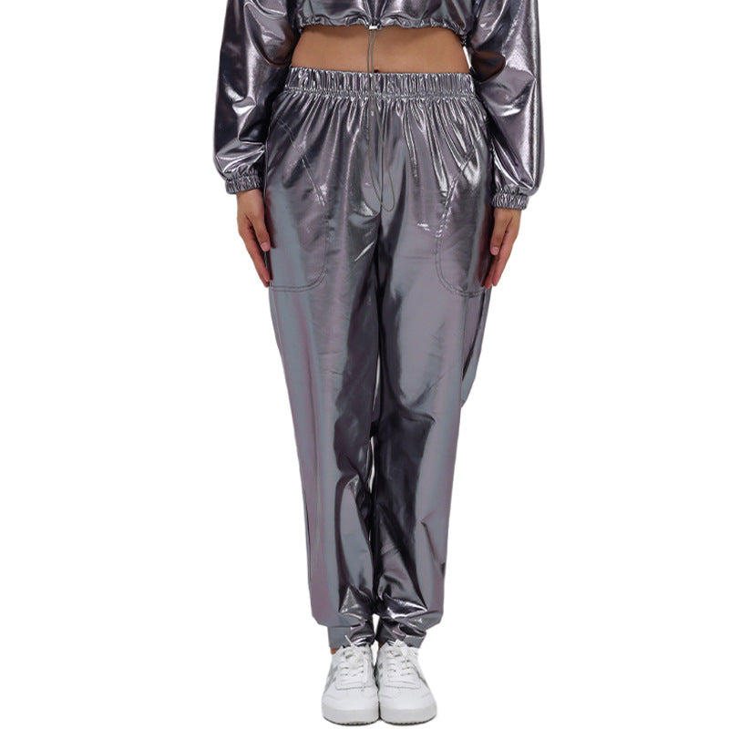 Performance Costumes Casual Pants Multi Color Elastic Waist Ankle Tied Pants