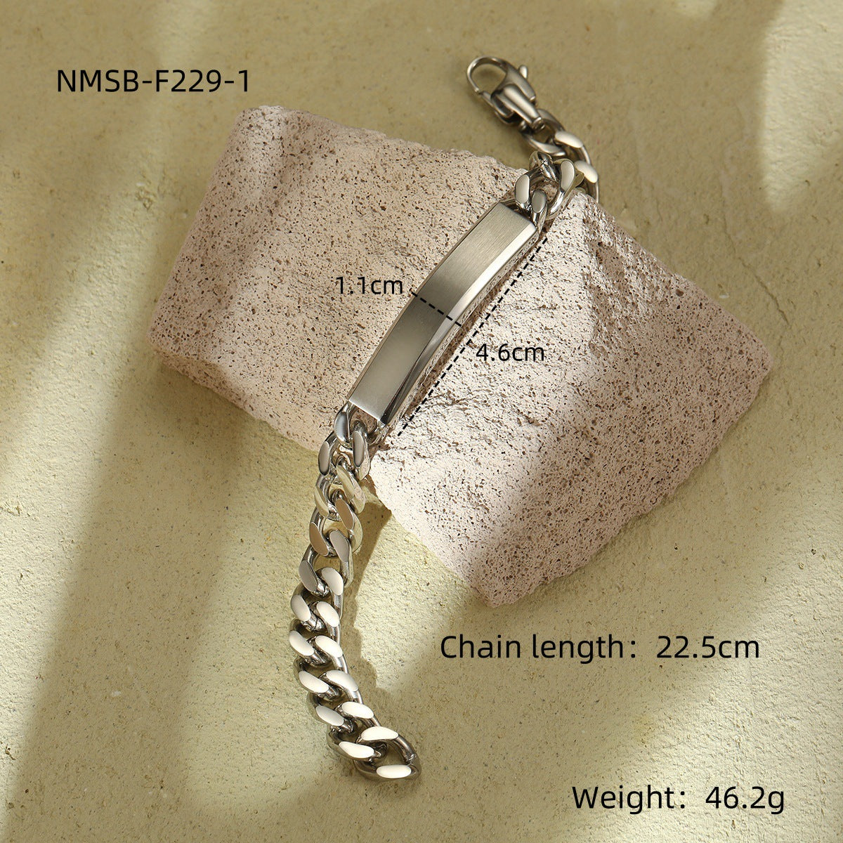 18K Vacuum Gold Plated Titanium Steel Bracelet Laser Laser Letter Graphic Number Stainless Steel Bracelet