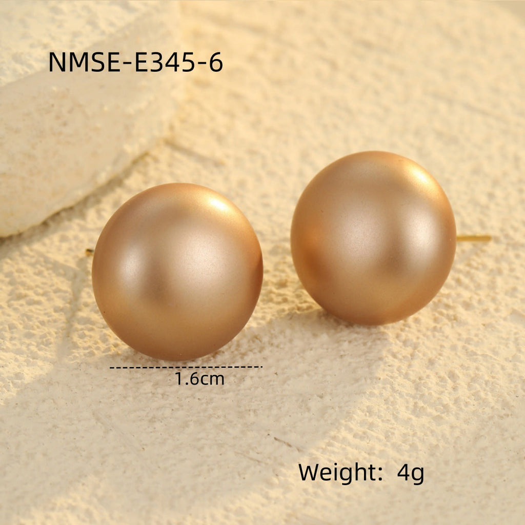 Earrings Retro Elegant French Glossy Pearl Earrings Fashionable High Grade Earrings Earrings Women