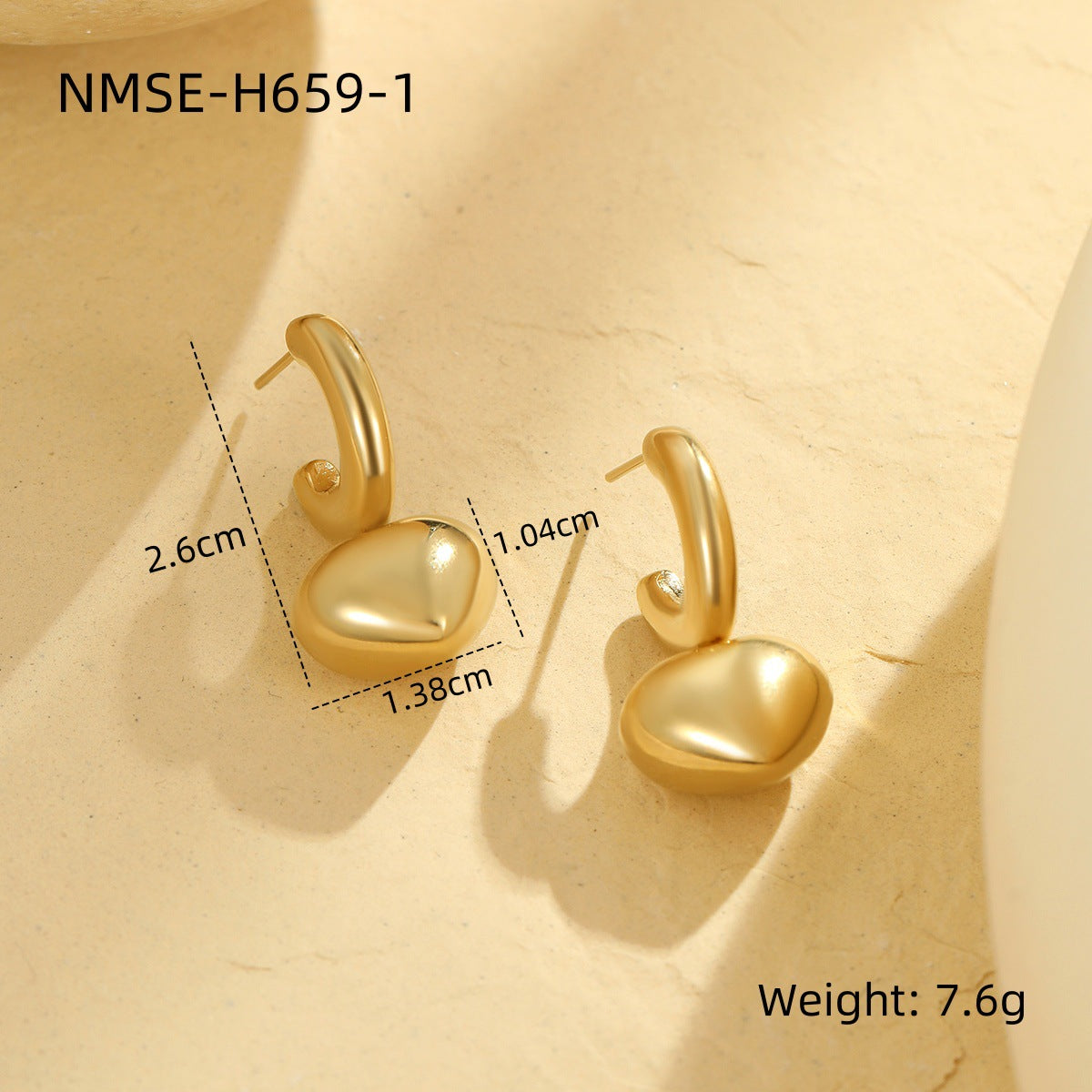 Minimal Art Niche Normcore Bag Earrings Women Fashionable Personalized High Grade Earrings Stainless Steel Earrings