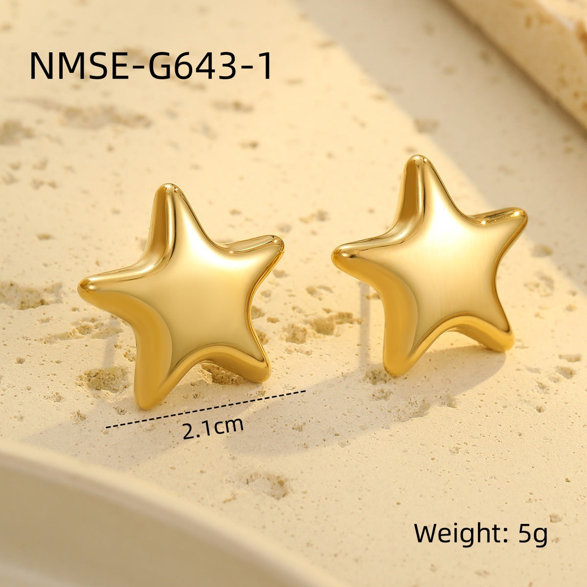 Glossy Hollow Out Cutout Stainless Steel Earrings Ball Love Embellished Retro High Sense Titanium Steel Earrings