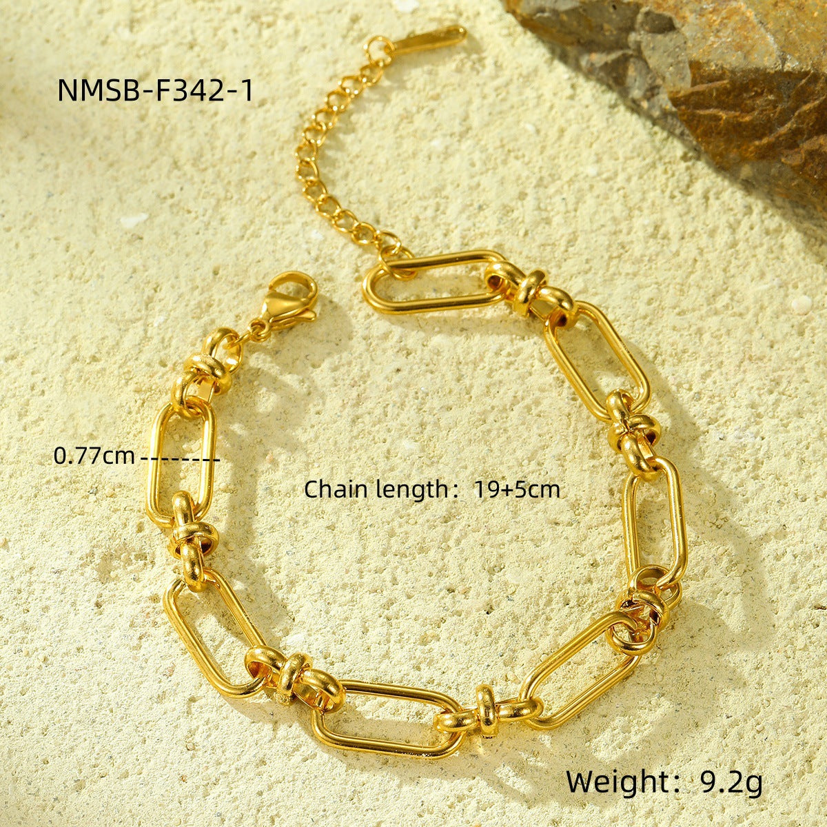 Ladies Titanium Steel Bracelet 18K Gold Plating Stainless Steel Inlaid Zircon All Match Suit Twin Bracelet