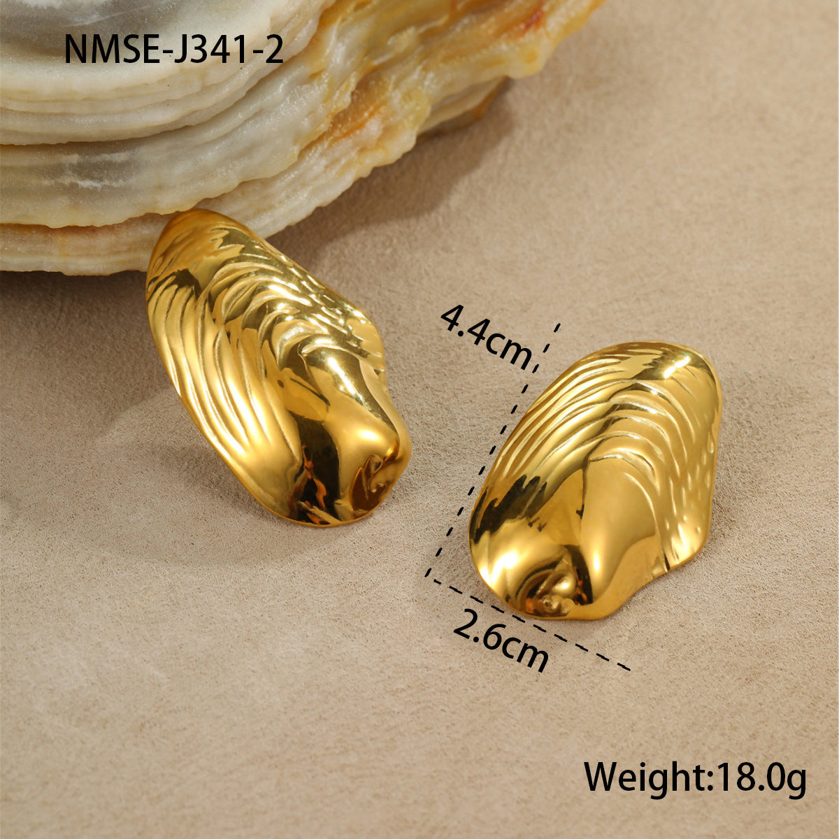 Beach Vacation Pearl Conch Stainless Steel Studs Vintage Premium Graceful Personality Titanium Steel Earrings