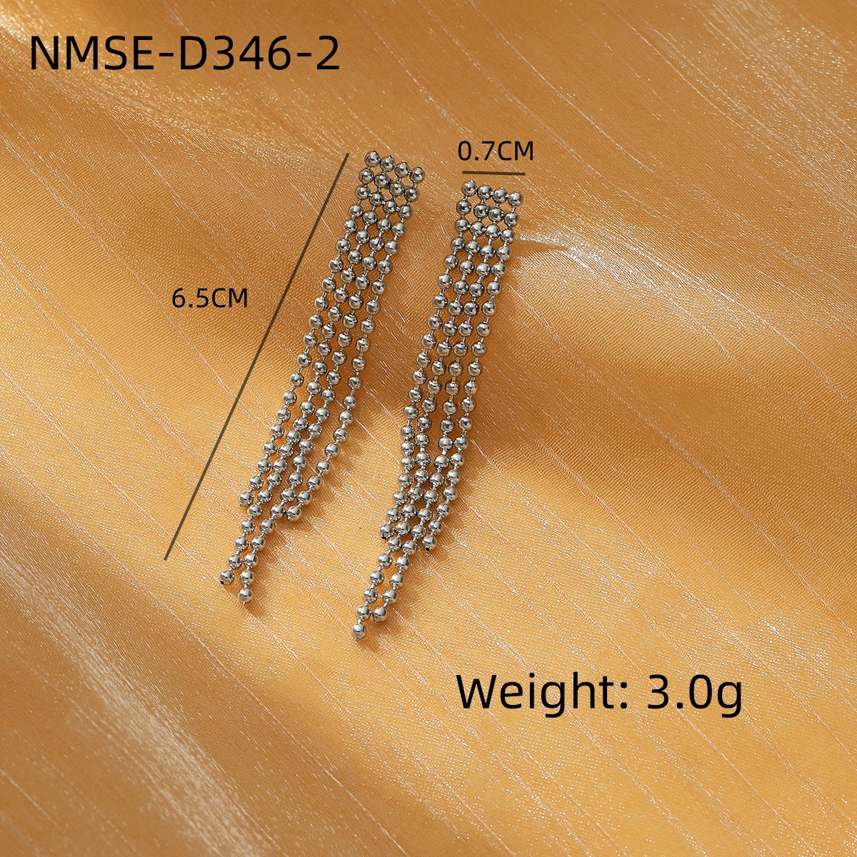 Tassel Pearl Titanium Steel Earrings Women Light Luxury High Grade Diamond Embedded Non Fading Stainless Steel Eardrop