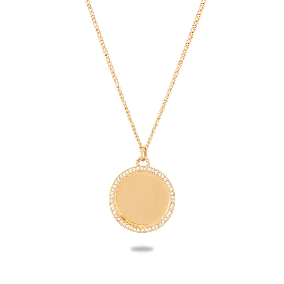 Private Exclusive Stainless Steel Necklace Unisex Vacuum Plating 18K Gold Titanium Steel Embellished