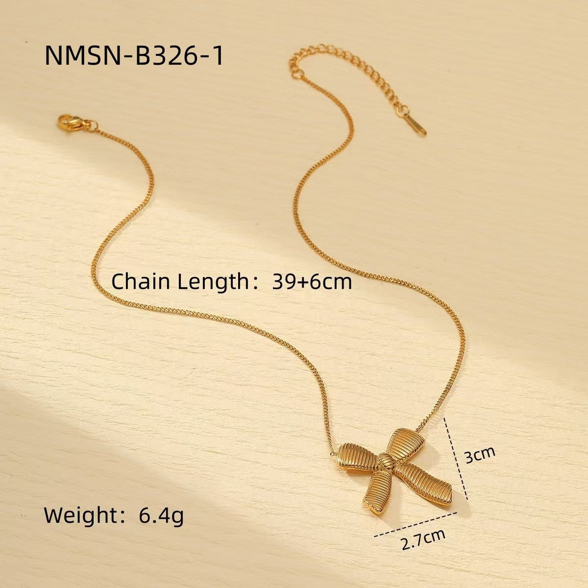Fashionable Simple Elegant Titanium Steel Pearl Bow Necklace Women Arrival High Grade Stainless Steel Embellished