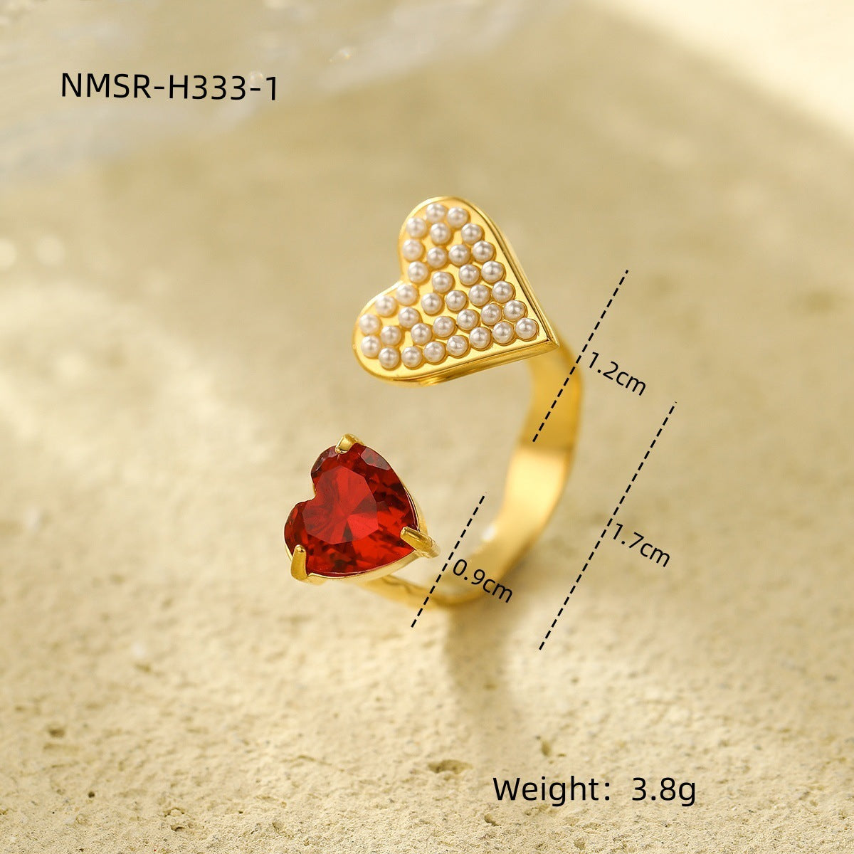 French Entry Lux Open Adjustable High Sense Titanium Steel Ring Double Layer Rhinestone Zircon Stainless Steel Ring for Women