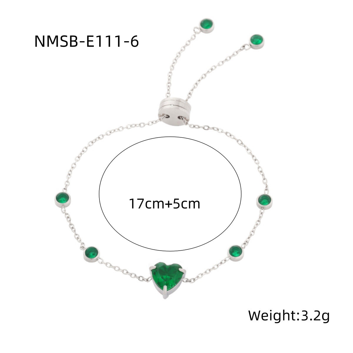 Arrival Starry Sky Heart Shape with Diamond Titanium Steel Bracelet Women Special Interest Light Luxury Colorful Crystals Stainless Steel Bracelet