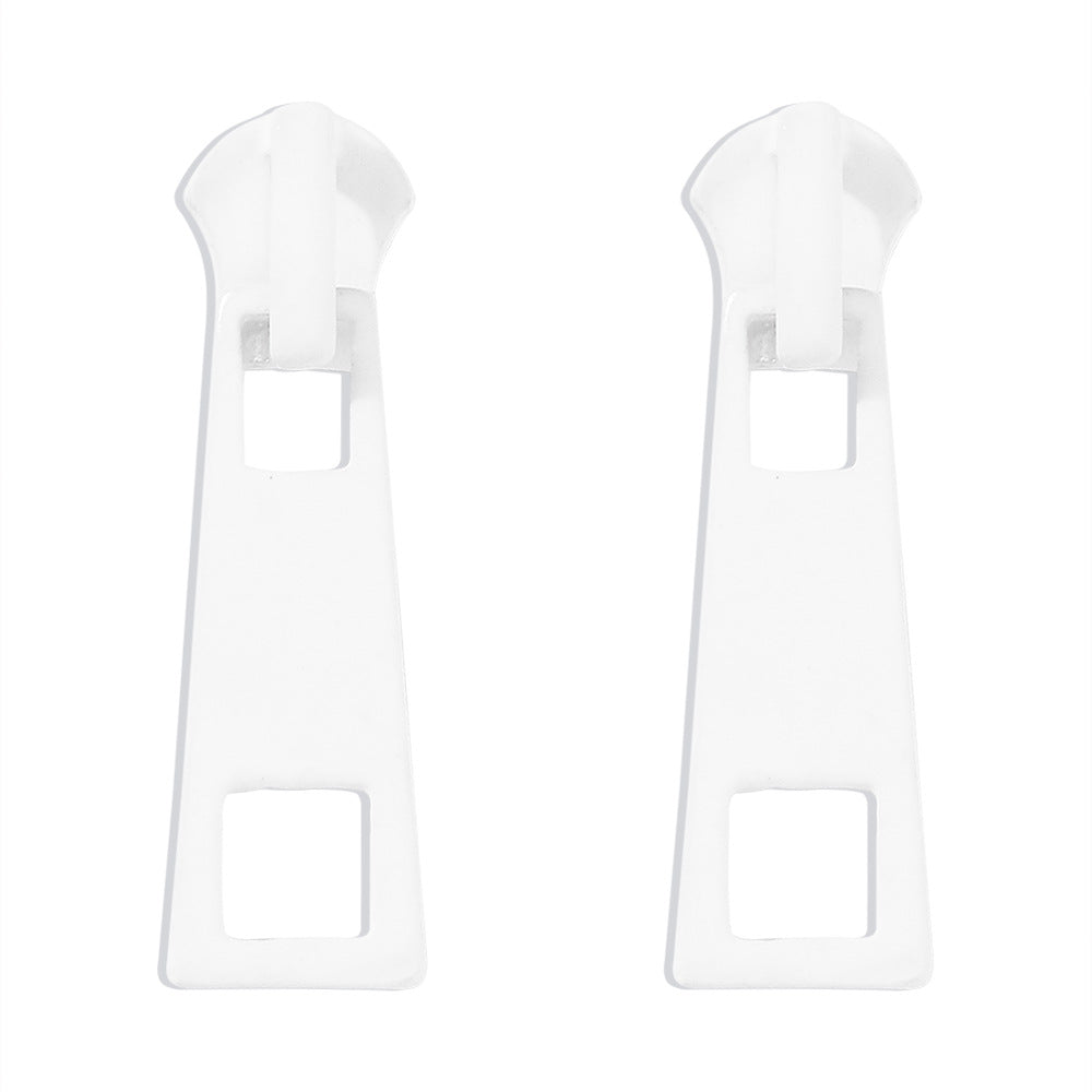 Creative Design Personality Zipper Lock Head Stud Earrings Ornament Simple Multicolor Earrings