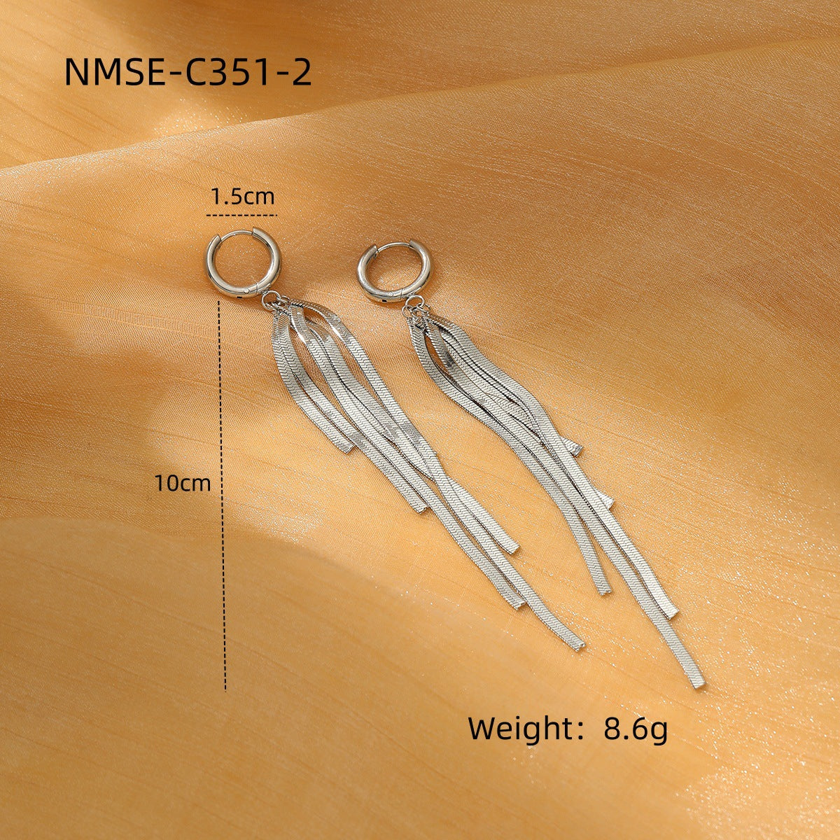 Tassel Pearl Titanium Steel Earrings Women Light Luxury High Grade Diamond Embedded Non Fading Stainless Steel Eardrop