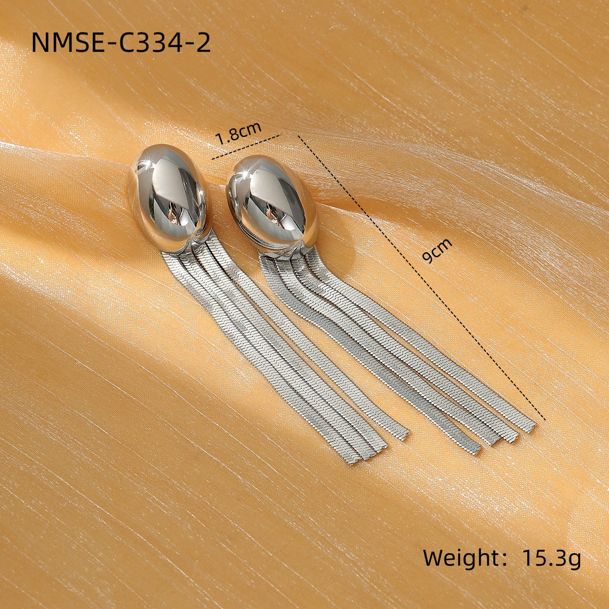 Arrival Exaggerated High Grade Irregular Asymmetric Titanium Steel Earrings Women Affordable Luxury Stainless Steel Tassel Earrings