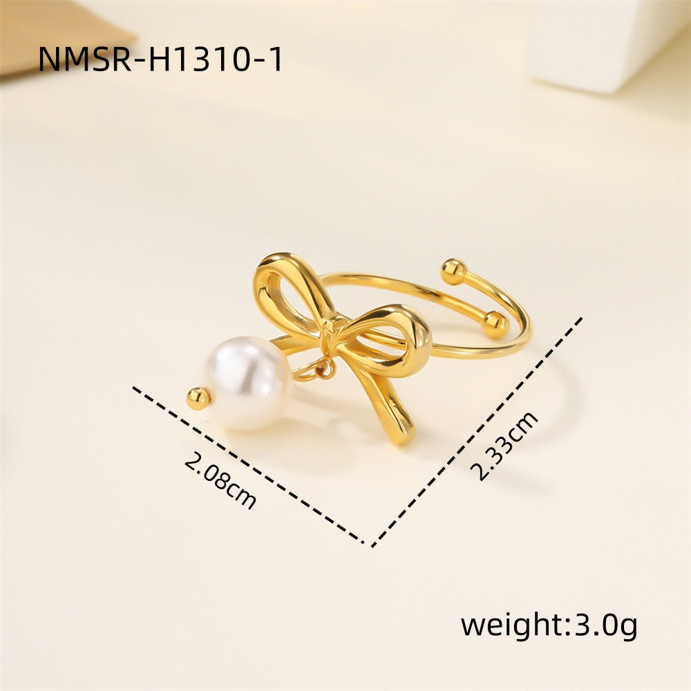 Arrival Marine Elements Starfish Titanium Steel Earrings Fashionable All Match High Grade Non Fading Love Heart Shaped Ring