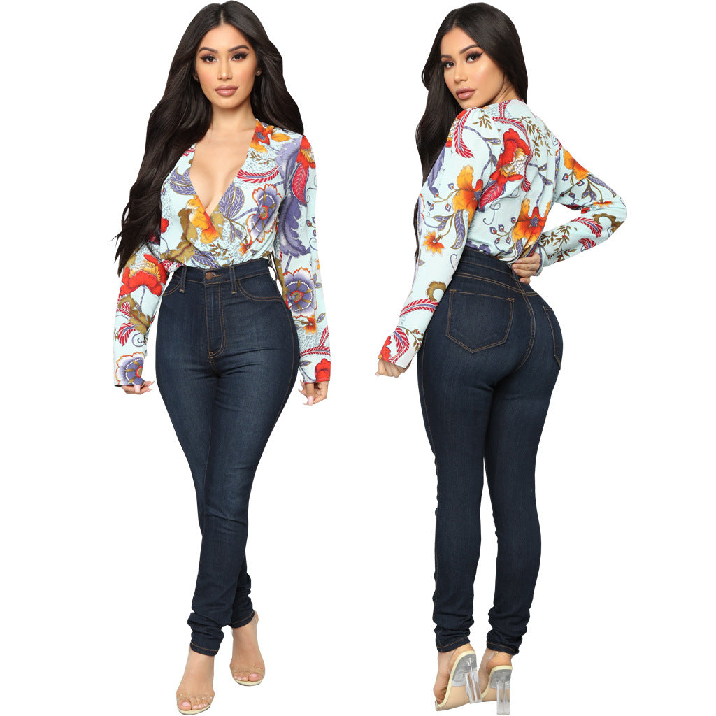 Women Clothing Casual Digital Printing Multi-Color Women Shirt