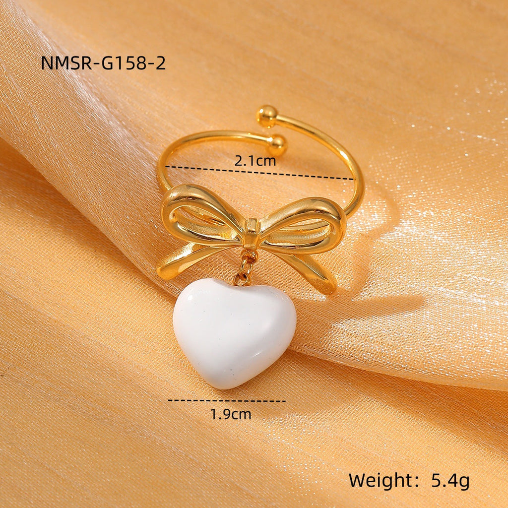 Love Titanium Steel Ring Women Affordable Luxury All Match Stainless Steel Ring Accessories