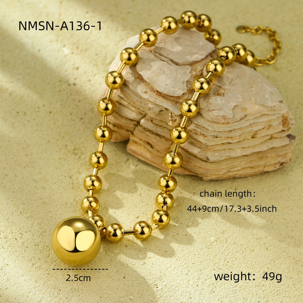 High Profile Generous Personality Big Five Pointed Star Love Stainless Steel Necklace Arrival Popular Non Fading Ornament