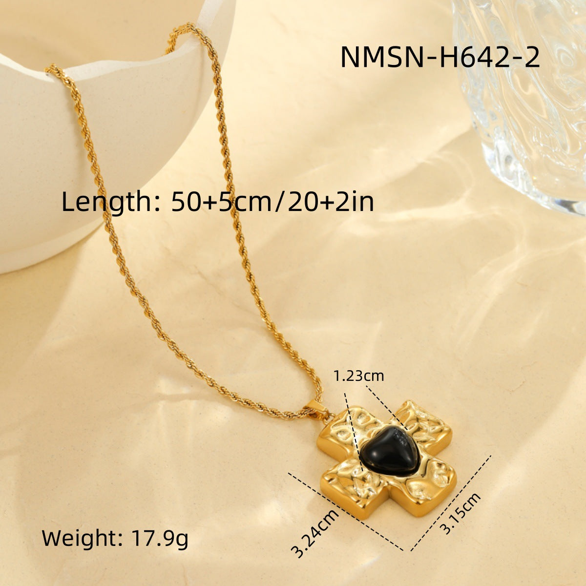 Arrival Colorful Crystals Cross Stainless Steel Necklace Love Natural Stone Clavicle Chain Titanium Steel Embellished