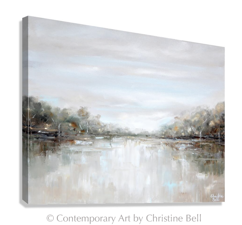 "Serene Reflections" GICLÉE PRINT, Modern Abstract Landscape Painting
