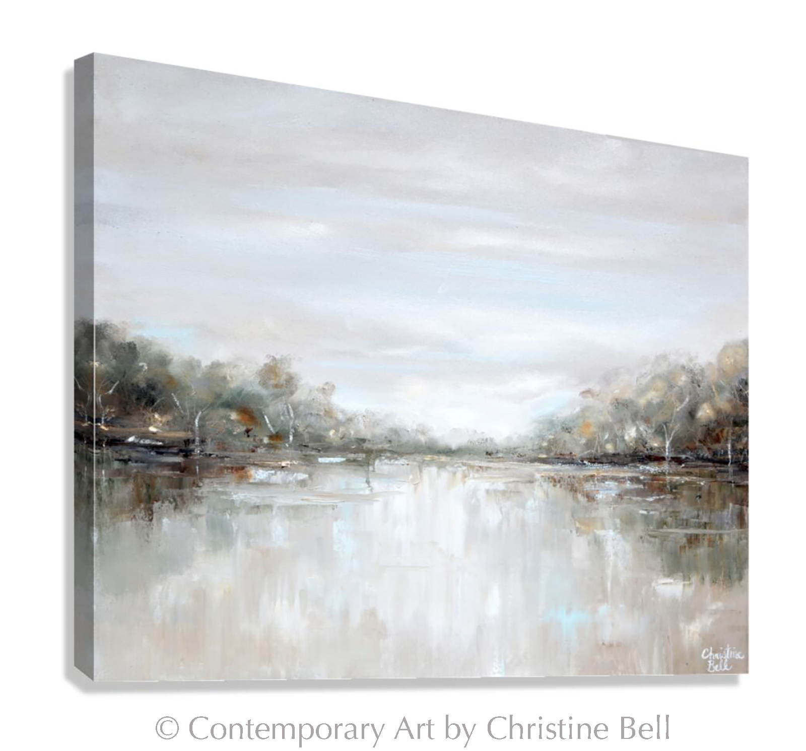"Serene Reflections" GICLÉE PRINT, Modern Abstract Landscape Painting