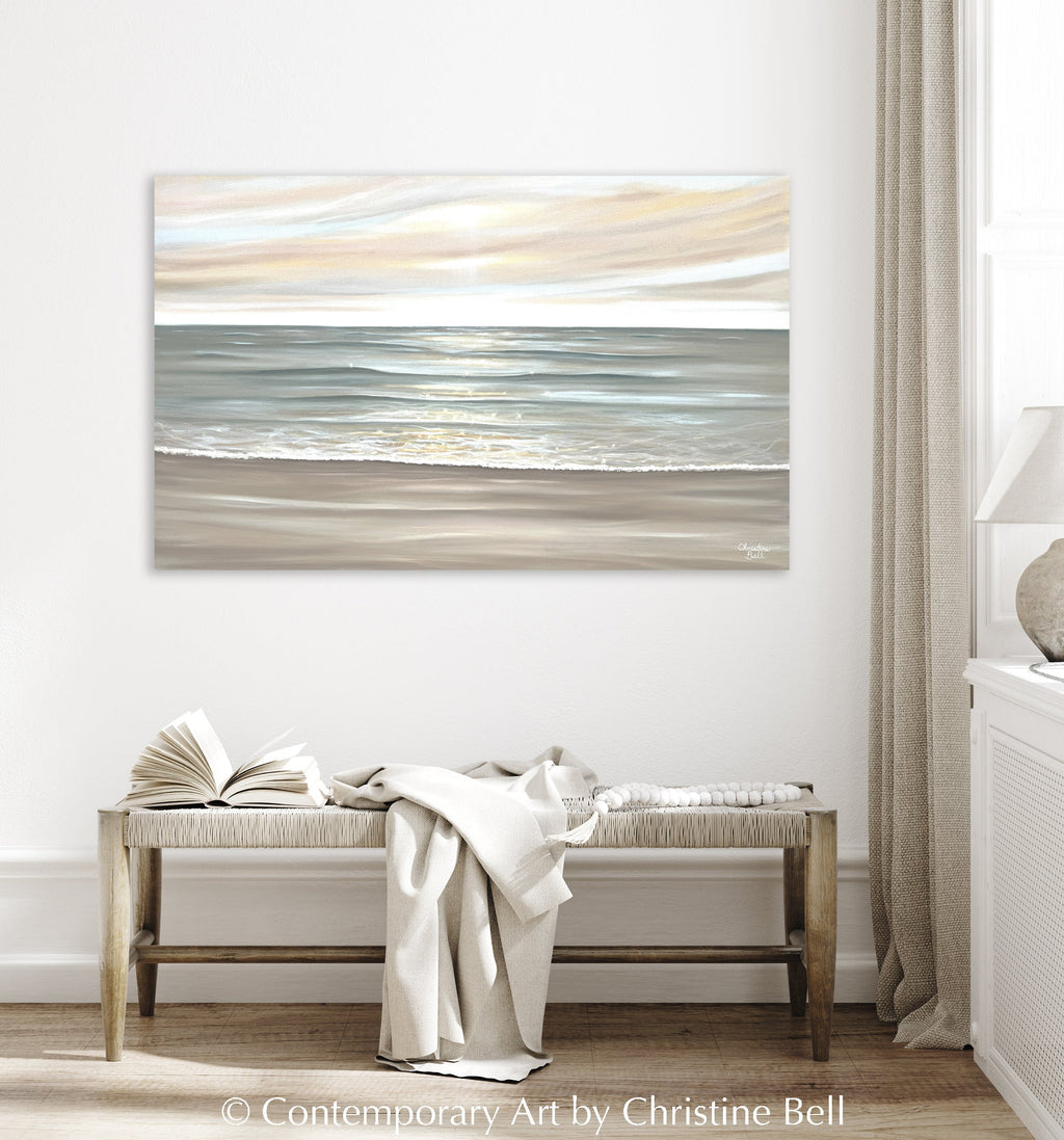 "Shimmering Sunset" GICLÉE PRINT, Coastal Art Ocean Seascape Painting