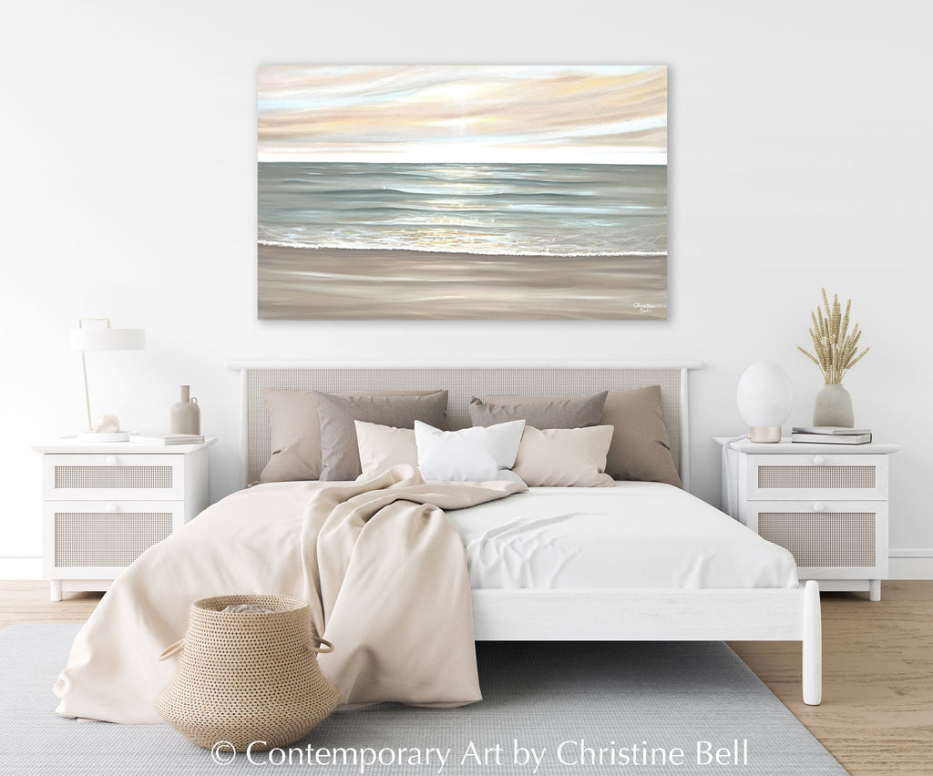 "Shimmering Sunset" GICLÉE PRINT, Coastal Art Ocean Seascape Painting