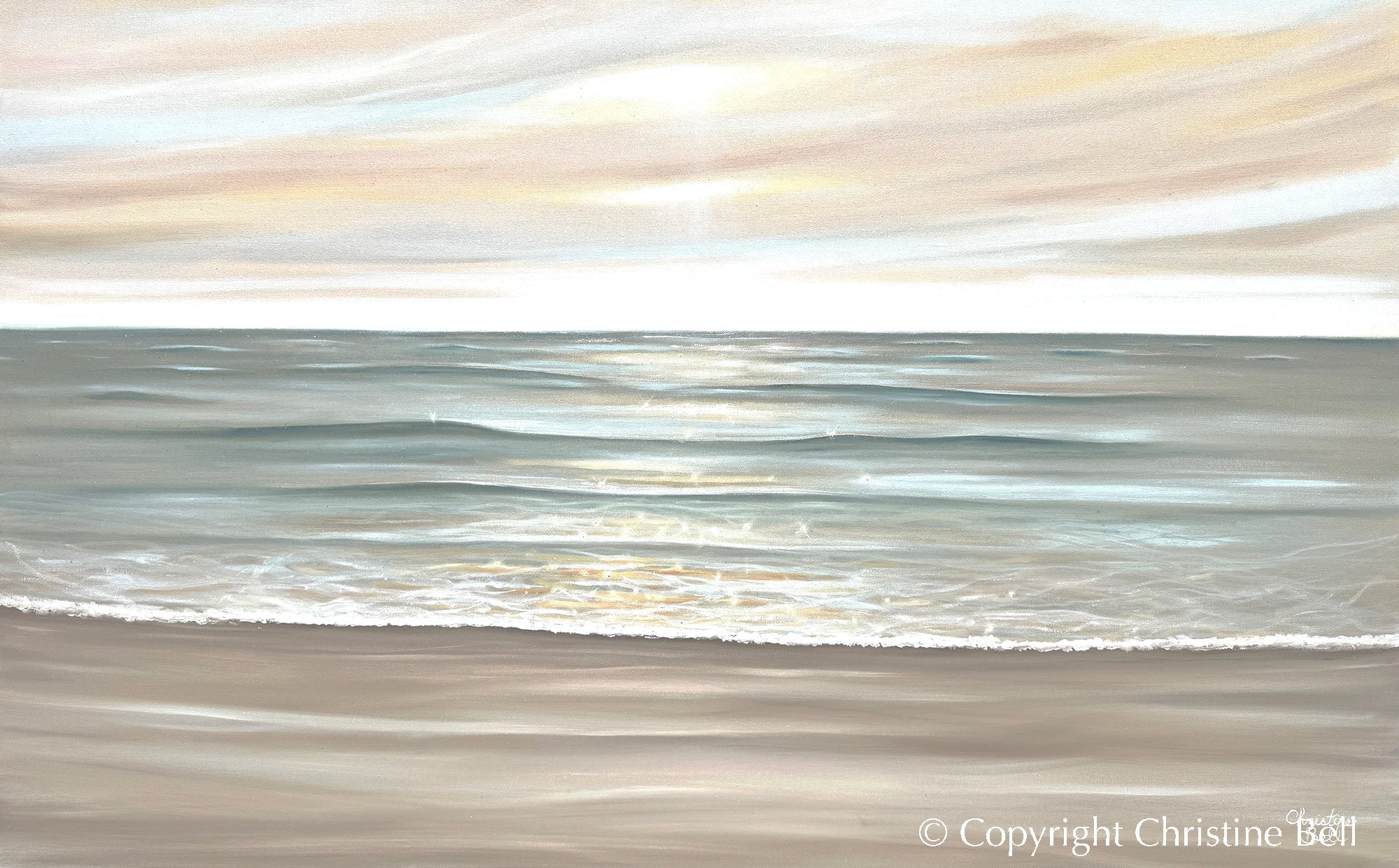 "Shimmering Sunset" GICLÉE PRINT, Coastal Art Ocean Seascape Painting