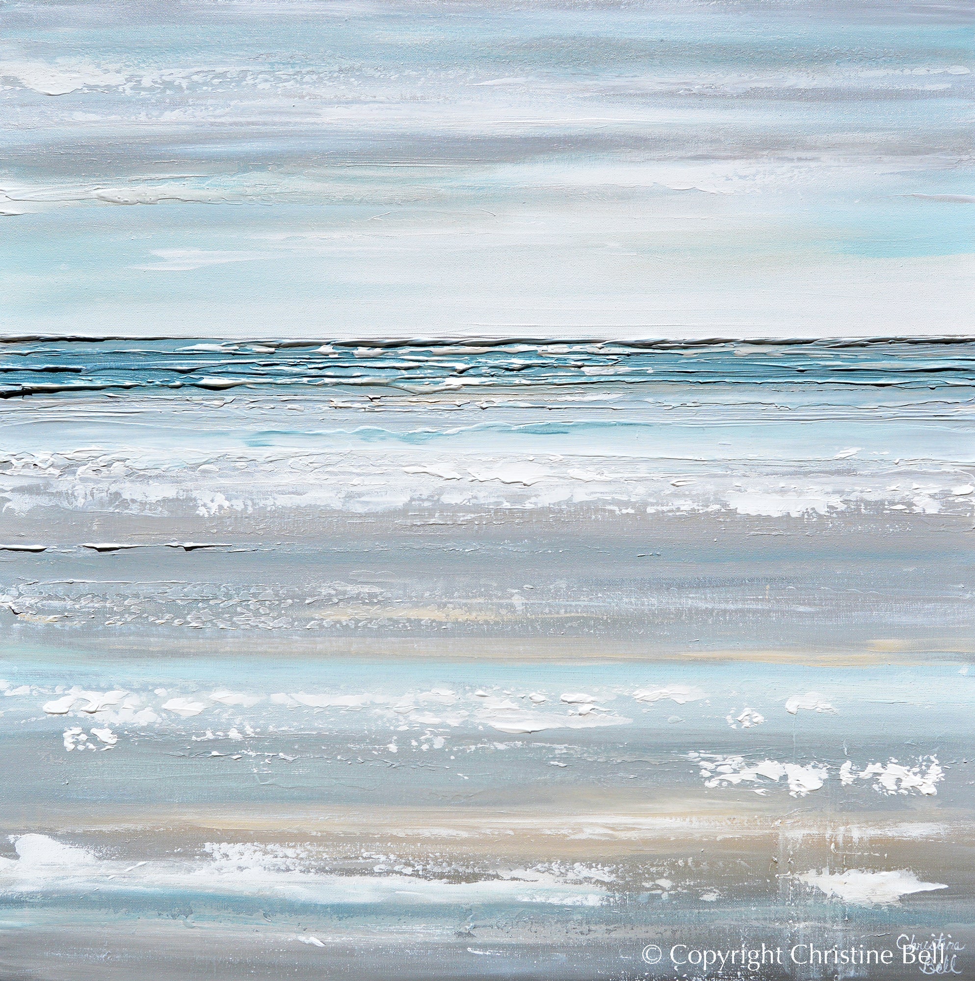 "A Breath of Fresh Air" Giclée Print Coastal Abstract Painting