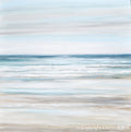 "Beach Walk" GICLEE PRINT Coastal Abstract Painting, Light Blue, Grey, White