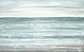 "Seaside Solitude" Giclée Print, Coastal Abstract Seascape Painting, Ocean, Light Blue, Grey, White,