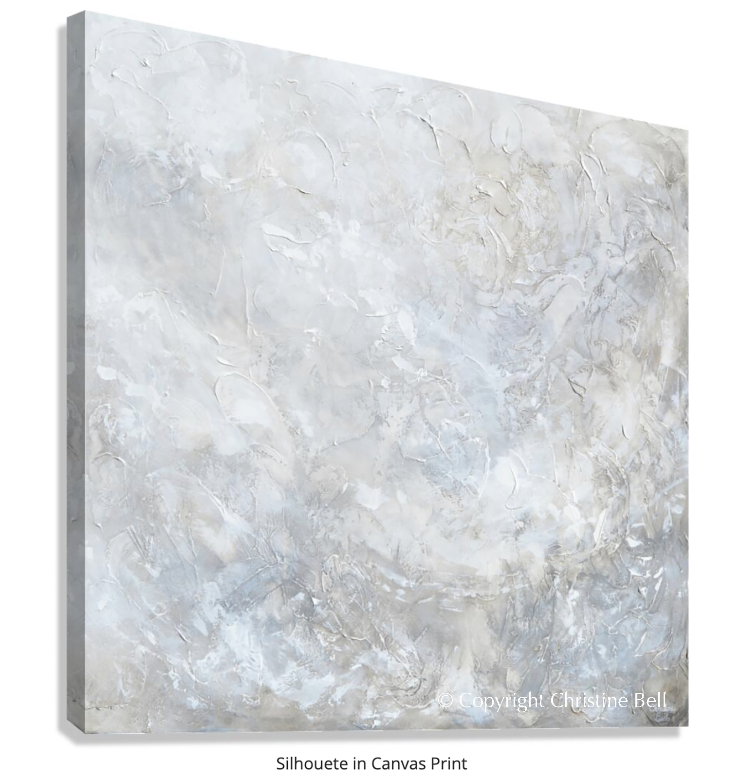 "Silhouette" GICLEE PRINT Coastal Abstract Painting, Neutral, Grey, White, Taupe, Cream, Stone