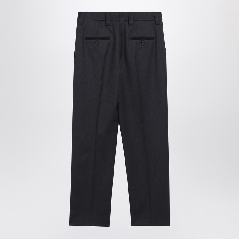 Prada Anthracite Grey Wool Trousers Women