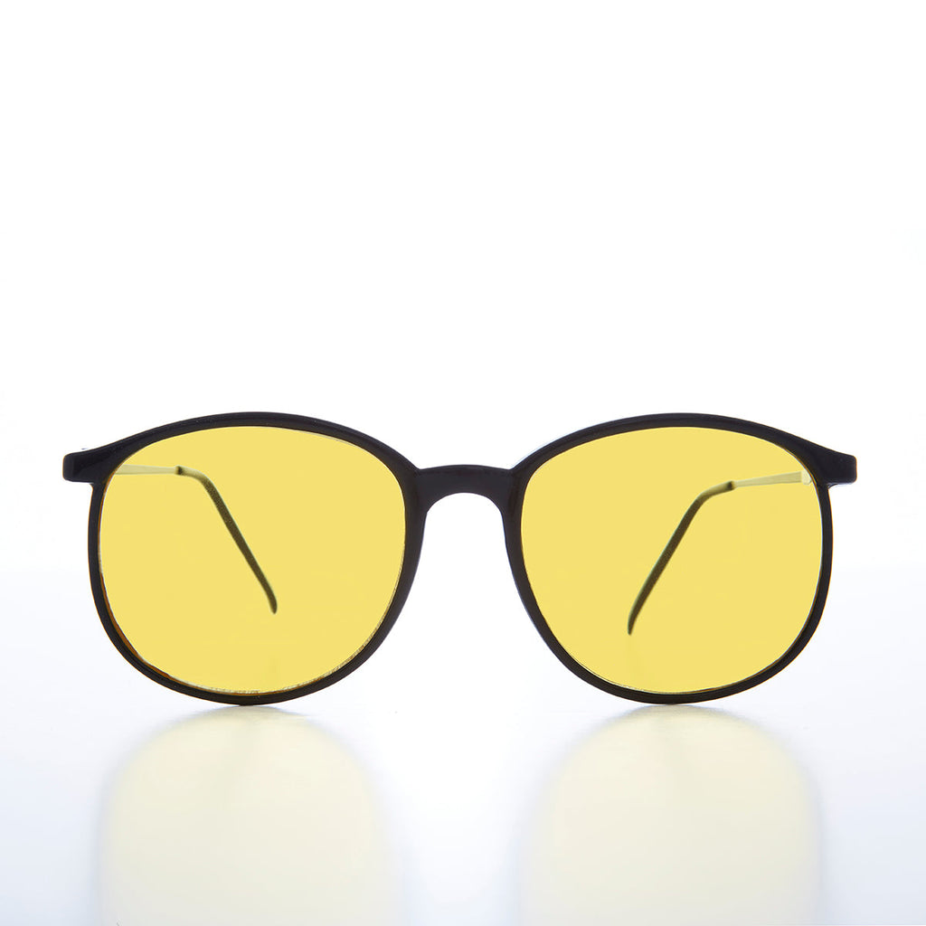Yellow Lens Large Schoolboy Vintage Sunglass - PJ