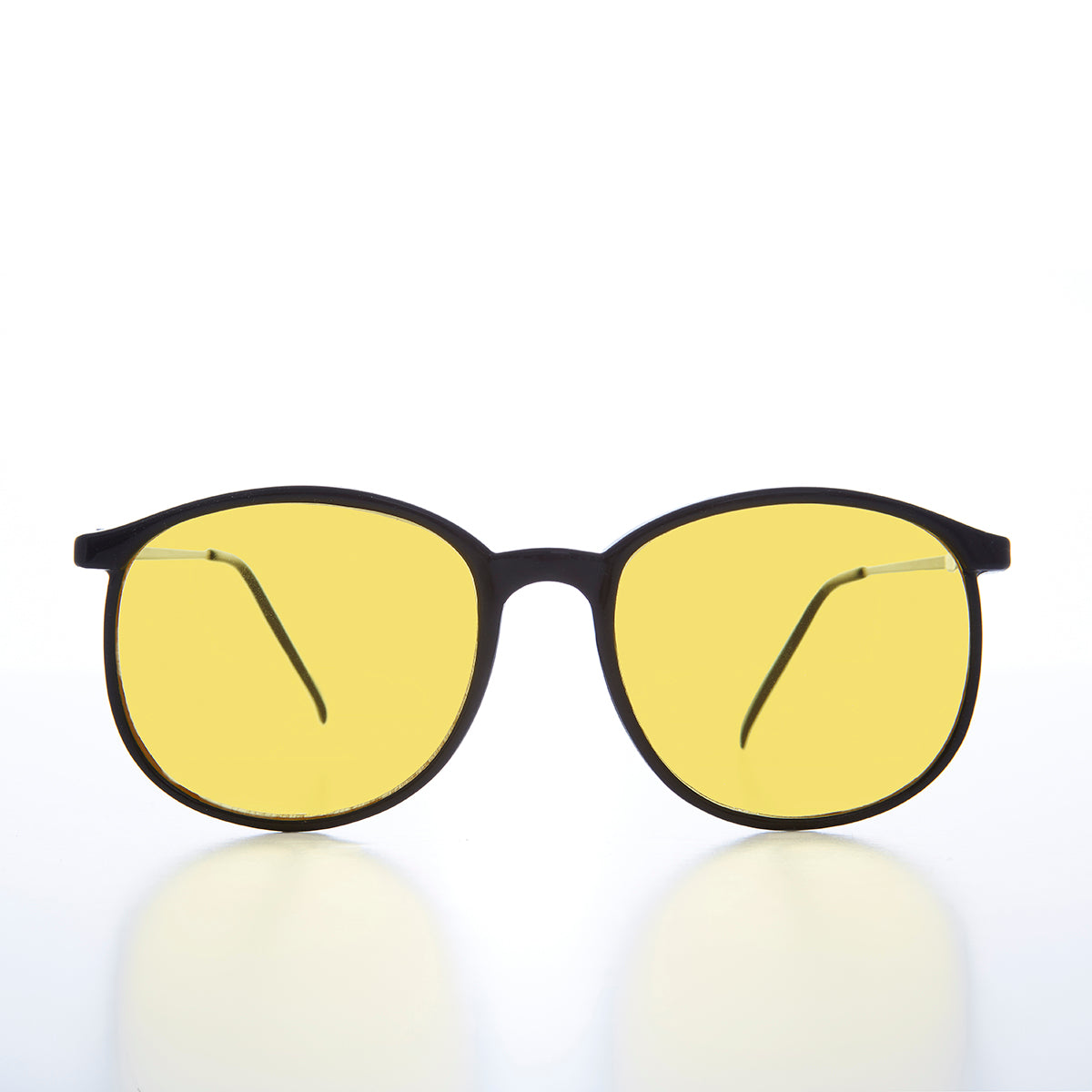 Yellow Lens Large Schoolboy Vintage Sunglass - PJ