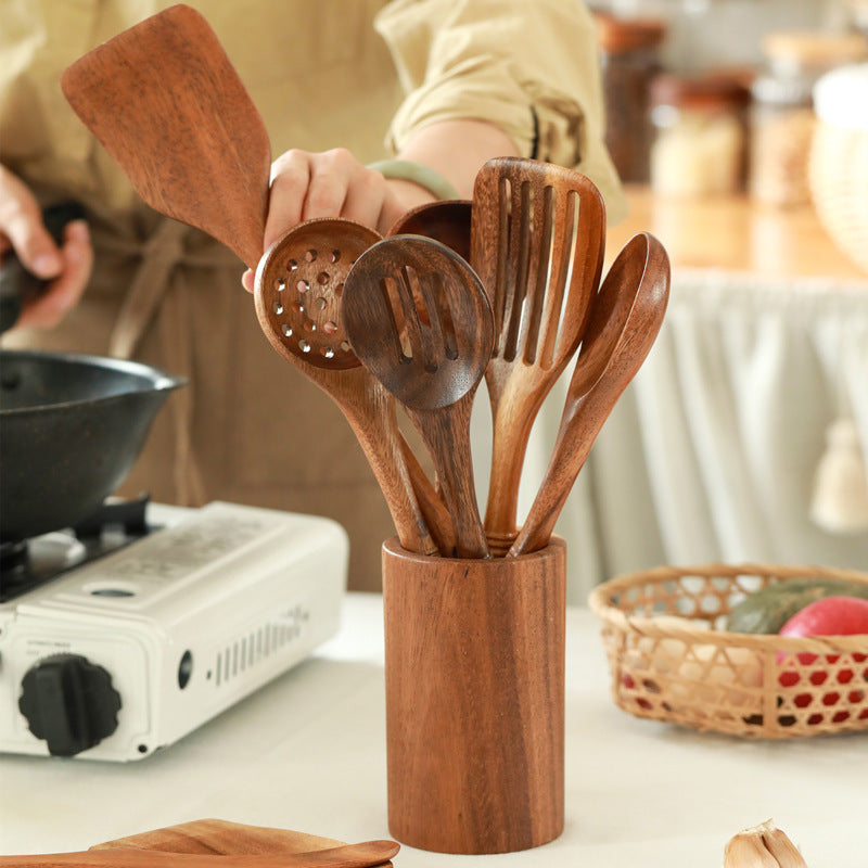 Premium Teak Wooden Utensil Set | 3CARATS