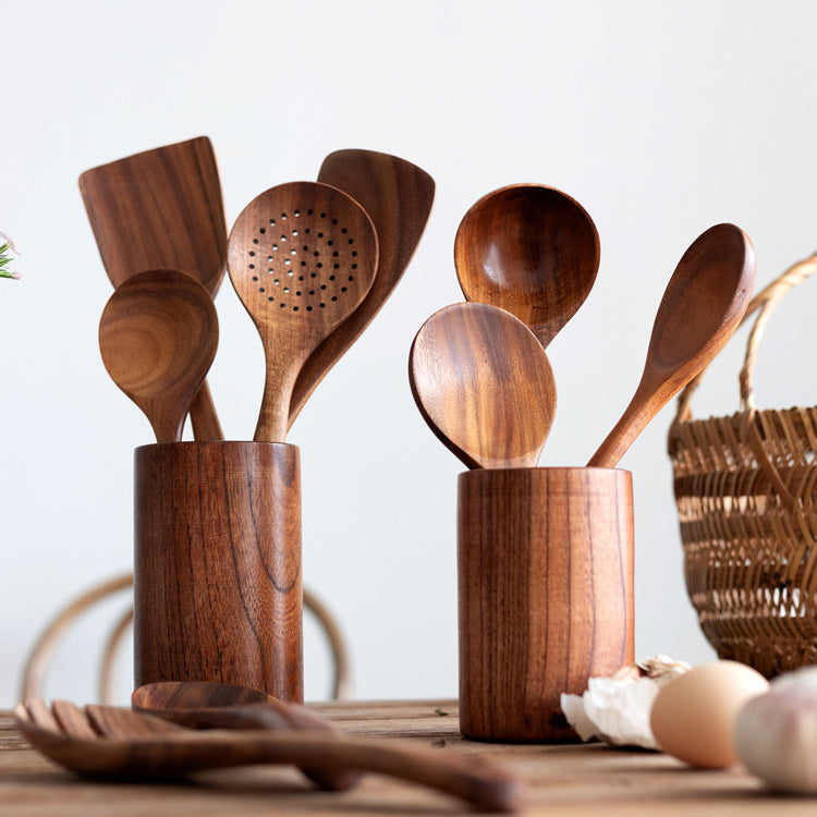 Premium Teak Wooden Utensil Set | 3CARATS