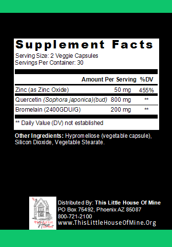 Quercetin Plus Supplement - 60 Capsules