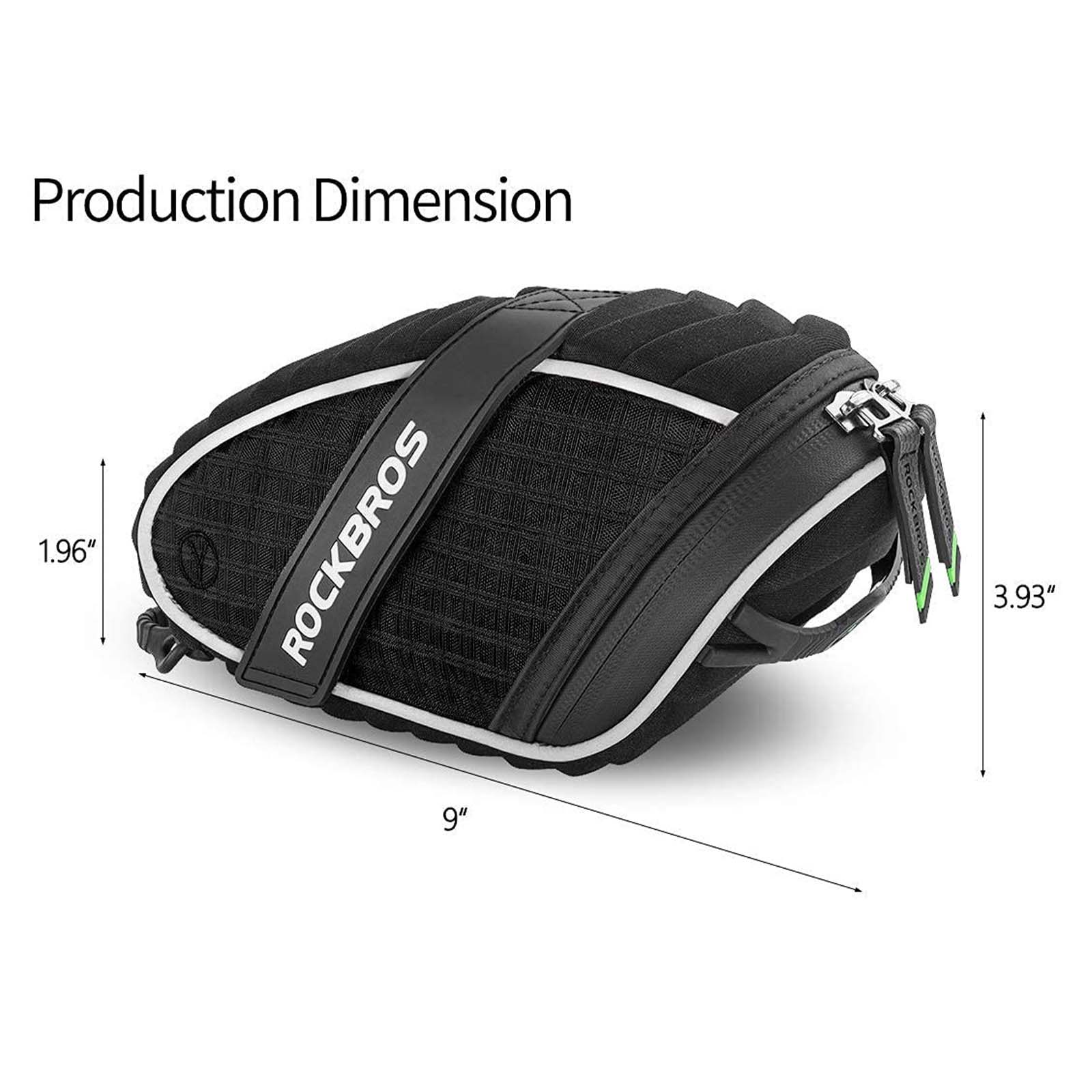 3D Shell Bike Saddle Bag Under Seat Storage Pack