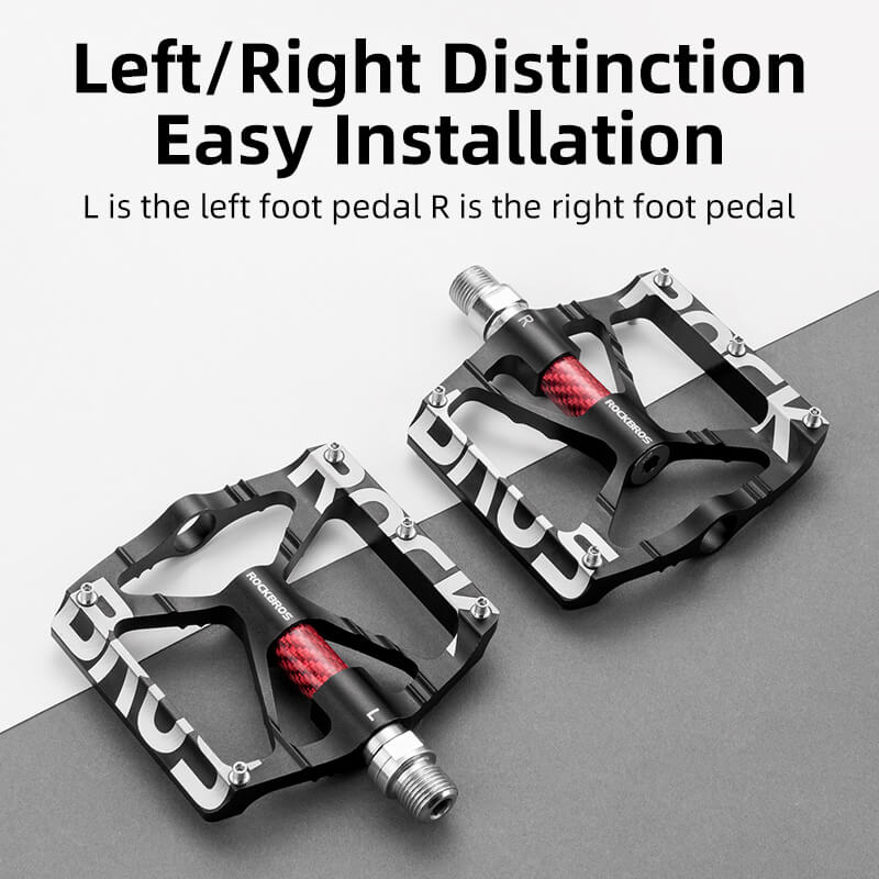 ROCKBROS Aluminum Bike Pedals Non-Slip 9/16 Platform MTB Pedals