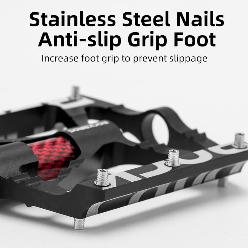 ROCKBROS Aluminum Bike Pedals Non-Slip 9/16 Platform MTB Pedals