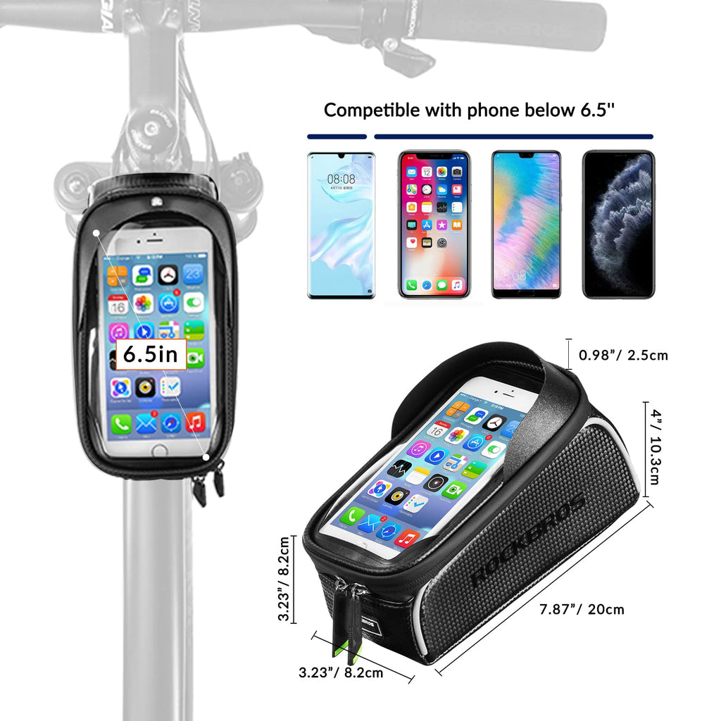 ROCKBROS Bike Phone Front Frame Bag Waterproof