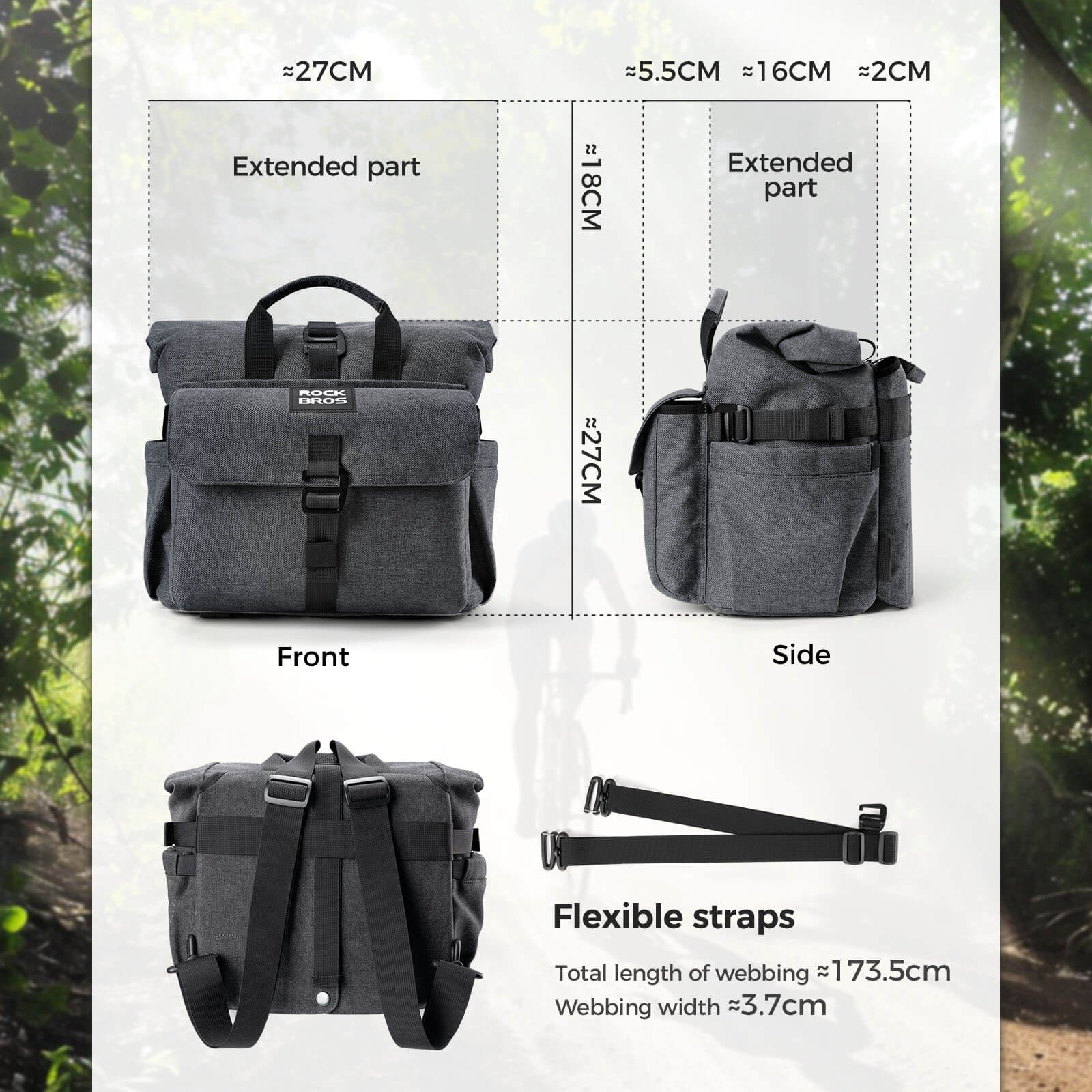 Brompton Folding Bike Handlebar Bag - 11.5L