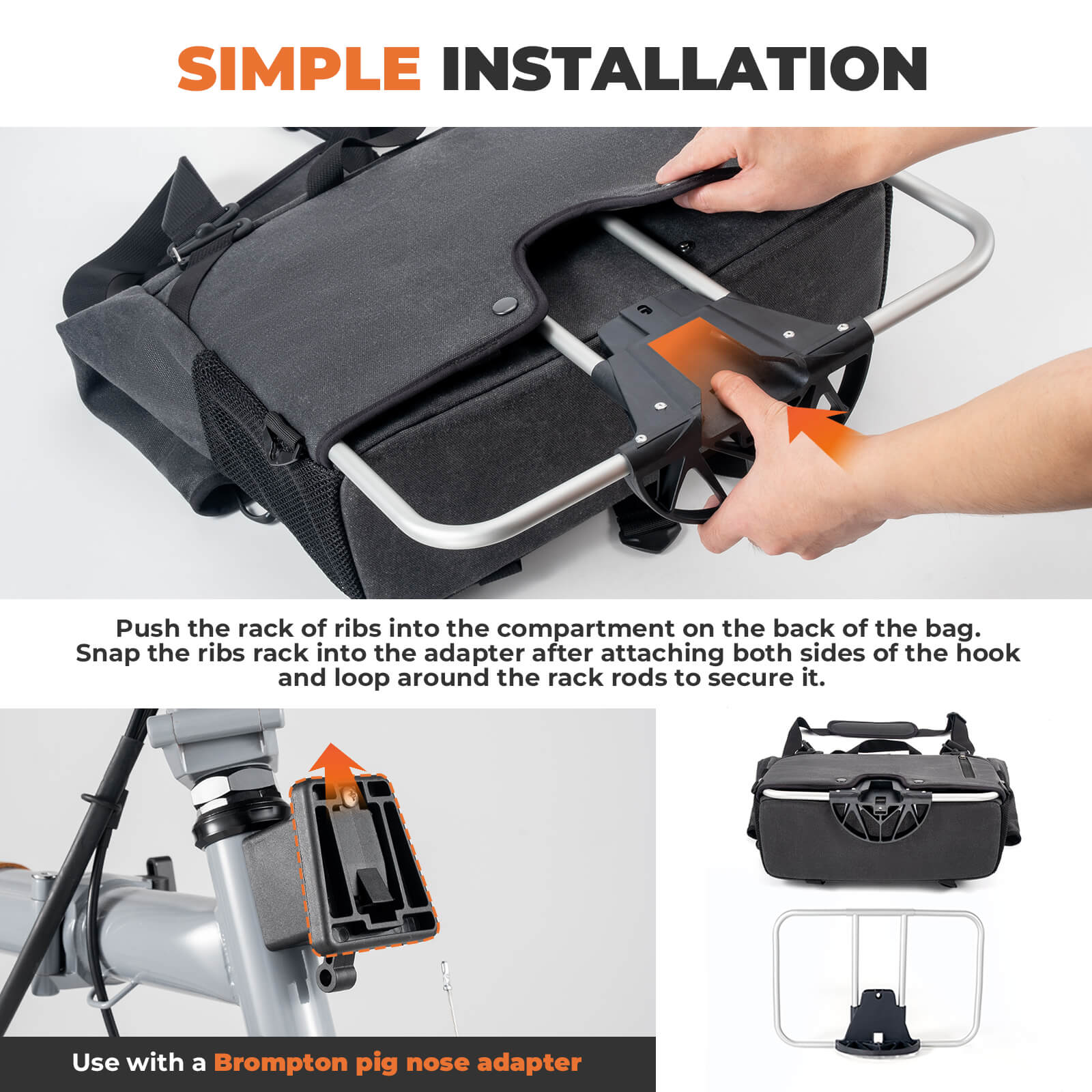 Brompton Folding Bike Handlebar Bag & Shoulder Bag  - 8L