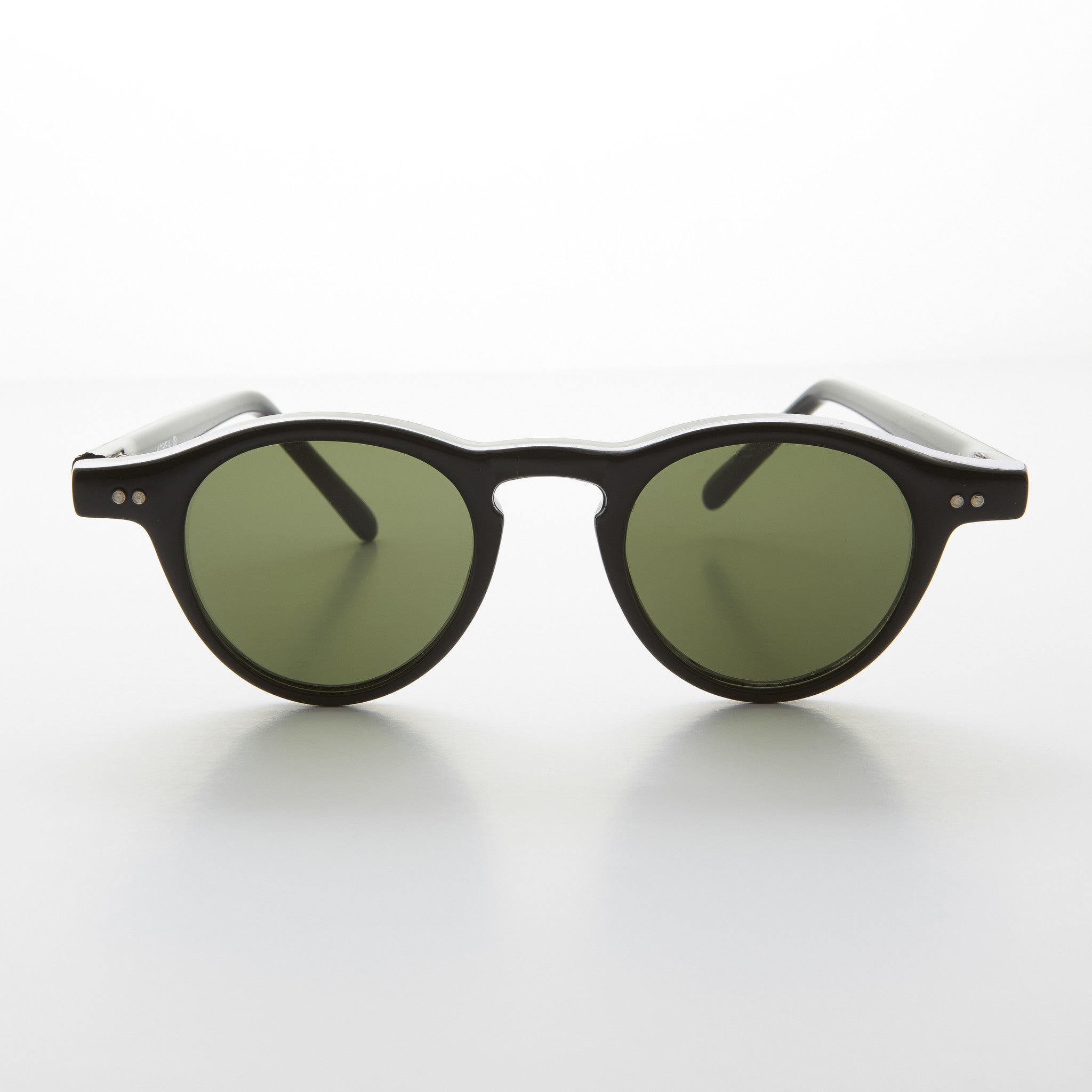 Small Round Dapper Pantos Vintage Sunglass  - Rodgers