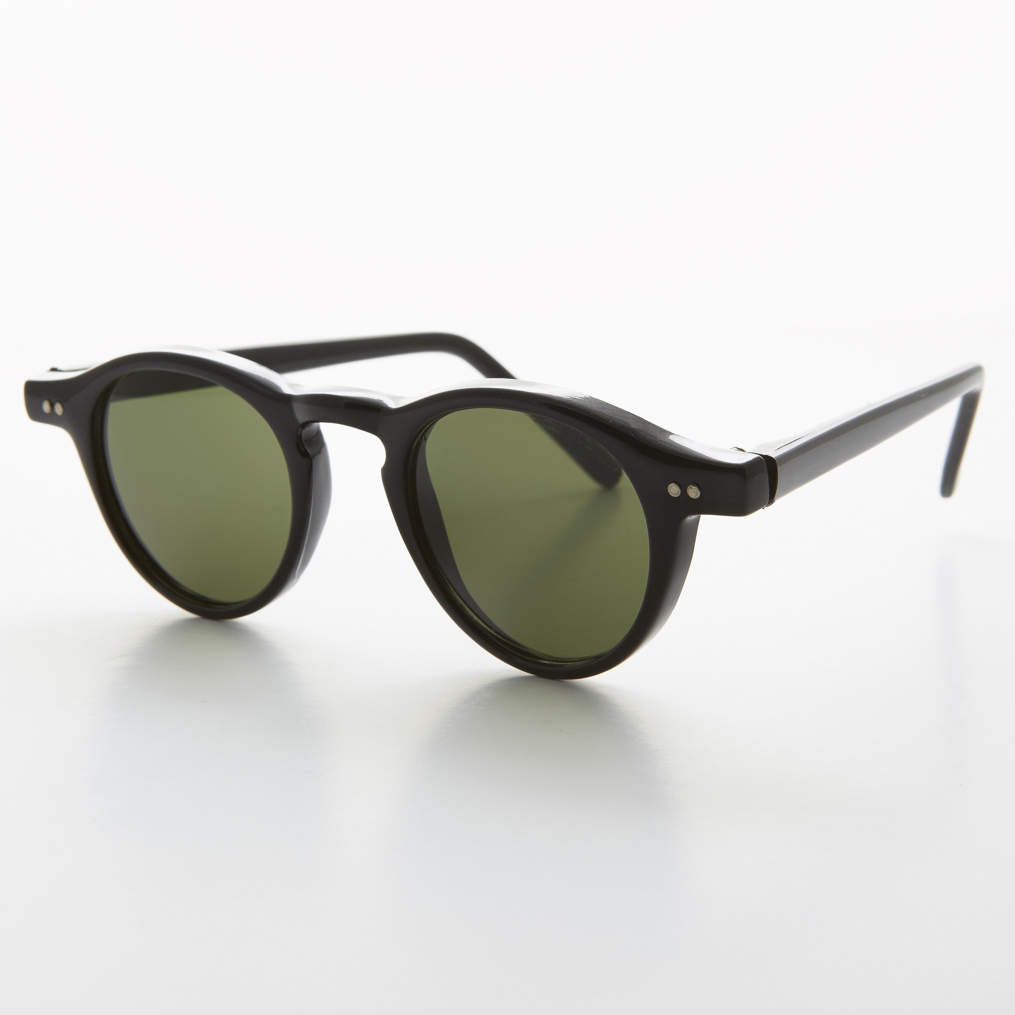 Small Round Dapper Pantos Vintage Sunglass  - Rodgers