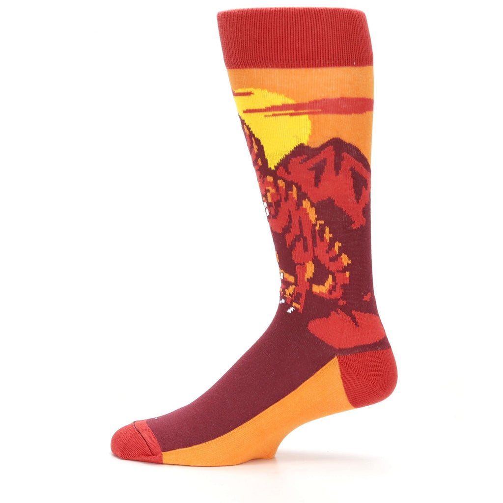 Raptor Dinosaur - USA Made Men's Dress Socks