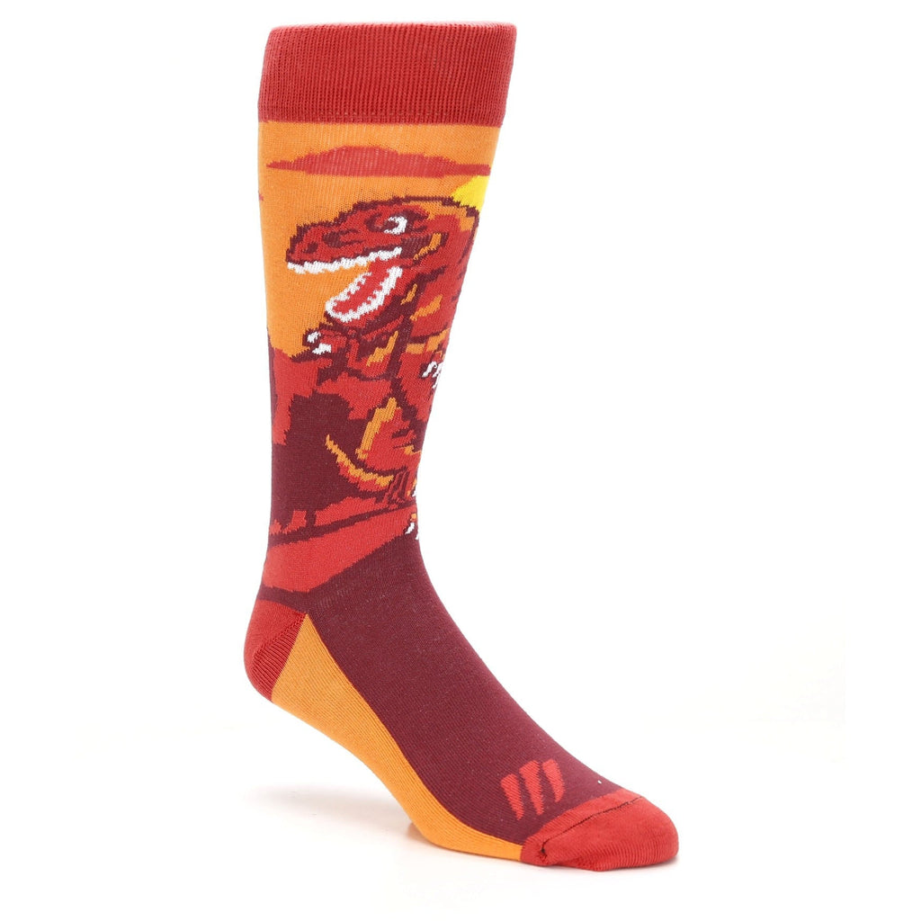 Raptor Dinosaur - USA Made Men's Dress Socks