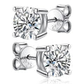 925 Sterling Silver 2.0ct Moissanite Stud Earrings for Women